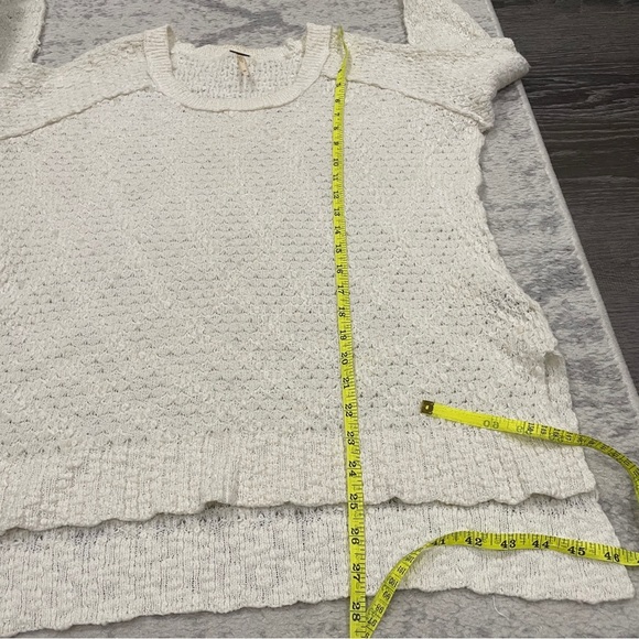 Free People Cream Textured Knit Wool Sweater - Picture 8 of 8